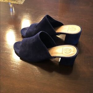 Tory Burch Navy Blue Slides